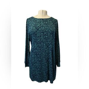 Boden Dress Size 14 Green Blue Fall Winter Office Casual